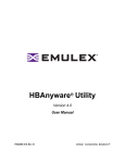 HBAnyware® Utility Version 4.0 User Manual
