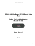 CDMA 2000 1x Based EVDO Rev A Data Card Make