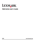 Lexmark 7600 Series User Guide