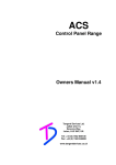 ACS Control Panel Range Owners Manual v1.4