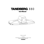 Tanberg 880 Videoconferencing System User Manual