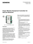 Power Modular Equipment Controller for BACnet Networks