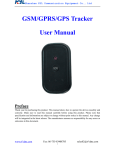 GSM/GPRS/GPS Tracker User Manual Preface