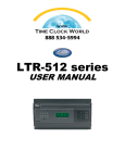 Lathem LTR-512 series Master Controller User Manual