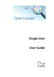 Canto Single User - manual (English)