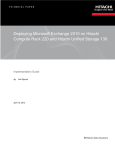 Deploying Microsoft Exchange 2010 on Hitachi Compute Rack 220