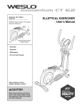 ELLIPTICAL EXERCISER User`s Manual