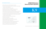 K9 GSM Alarm System User manual V1.0
