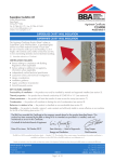 Superglass Insulation Ltd SUPERGLASS CAVITY WALL