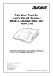 Data Video Projector User`s Manual (Concise)