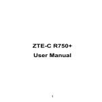 ZTE-C R750+ User Manual