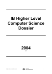 Computer Science Dossier Guide