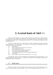 2. Lexical Basis of AleC++