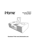 Model iH5 The Home System For Your iPod