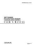 WT3000 Precision Power Analyzer User`s Manual - Electro