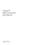 Creator™ DNA Cloning Kits User Manual
