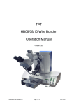 TPT HB06/08/10 Wire Bonder Operation Manual