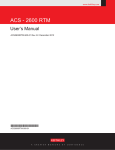 ACS - 2600 RTM User`s Manual