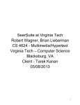 SeerSuite at Virginia Tech Robert Wagner, Brian