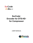 Surcode Encoder for DTS-HD for Compressor