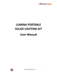 LUMINA PORTABLE SOLAR LIGHTING KIT User Manual