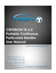 TE-6.5 Series Criterion Particulate Spectrometer Analyzer Manual