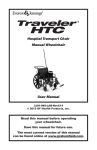 Hospital Transport Chair Manual Wheelchair User Manual