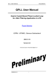 QPLL User Manual - CMS-ECAL Monitoring system