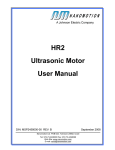 HR2 Ultrasonic Motor User Manual