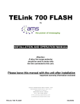 TELink 700 FLASH Installation & Operation Manual