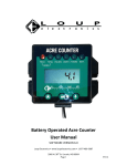 Battery Operated Acre Counter User Manual