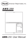 AMS-250 User Manual - American Weigh Scales Inc