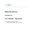 Digital Broadcaster Version 3.4 User Manual – Operations