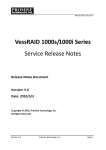 VessRAID 1000s/1000i Series Service Release Notes