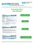 Professional eClaims User Manual - Blue Cross and Blue Shield of