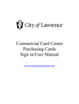 Commercial Card Center Purchasing Cards Sign in/User Manual