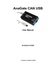 AnaGate CAN USB - Manual