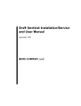 Draft Sentinel Installation/Service and User Manual