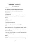 Digital Microscope User`s Manual(T004) Introduction Thank you for