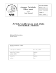 APEX Calibration and Data Reduction Manual