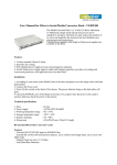 User Manual for Fiber to Serial Media Converter Rack &ndash;VE09FSR