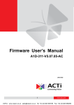 ACTi KCM-5211 Firmware Manual