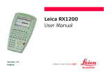 Leica RX1200 User Manual