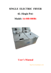 SINGLE ELECTRIC FRYER 6L (Single Pot) Model