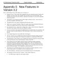Appendix 5: New Features in Version 3.2