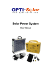 Solar Power System Operation Manual - OPTI