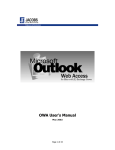 OWA User`s Manual - Jacobs Outlook Web Access