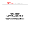 “EPX-7500” LONG RANGE KING Operation Instructions