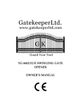 YG-200 Swing Gate Opener Owners Manual