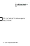IFS POE302-SP Ethernet Splitter User Manual